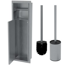 HAGO® WC Modul Toilettenpapierhalter Unterputz Edelstahl 200x600mm Wandnische