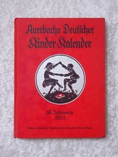 zu9HJV - Antiker Auerbach´s Deutscher Kinder Kalender - Vintage 1938