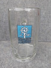 Sehr alter emaillierter Glaskrug Augustiner Bräu München 0.5 L 