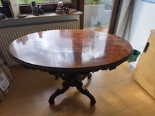 Mahagonitisch Oval, ca 1850-70, aus Höfischem Besitz