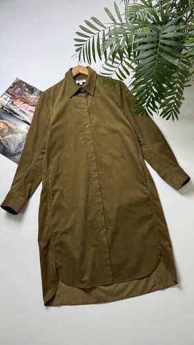 Women cos dress brown - dress, velour