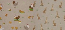 25x140cm Hühner und Hasen