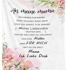Geburtstagsgeschenk, Muttertag, Decke Mama, sehr flauschig und weich, neu