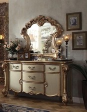 Schminktisch mit Spiegel Gold