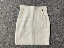 Rock, Damen, weiß ,knielang, knitterfrei, Gr. 38