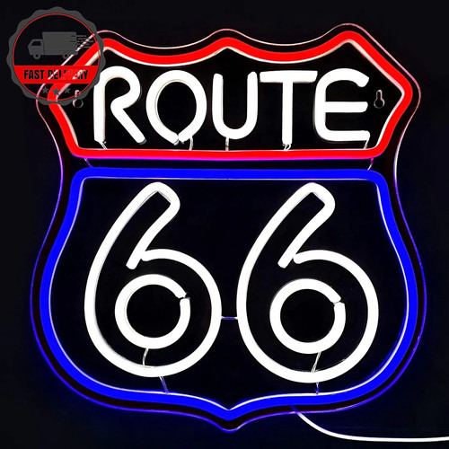 Route leuchtreklamen led - 66,