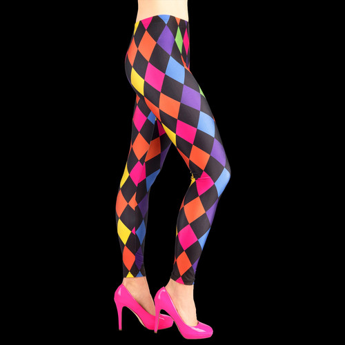 Damen leggings harlekin bunt - leggings,