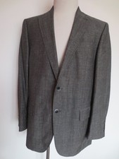 Pierre Cardin Sakko Jacket gr.25 ca 48/50 Wolle Leinen graphit grau-schwarz /SH