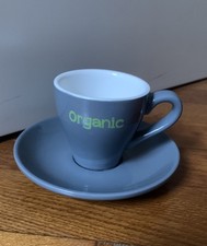 Segafredo set 6 Bio Organic Grau Espresso Tasse mit Unterteller Caffe Kaffee neu