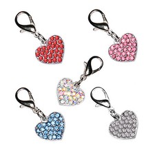 Diamant Bling funkelnd Kristall Herz Katze Hund Halsband Tasche Telefon Charm 