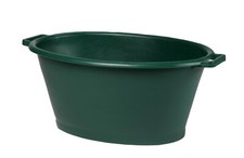 Kübel Kanada Biomüll Gartentonne Mülleimer Kunststoff 50L Garten oval grün NEU