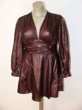 Leder Imitat Kleid schimmernd