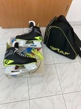 GRAF HERREN SCHLITTSCHUHE SUPRA G3035 GR 9,5 SCHWARZ 4 MAL GETRAG.