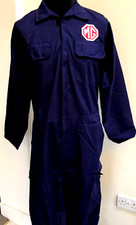 Retro klassisch MG Abzeichen Reißverschluss vorne marineblau Kesselanzug Overall Größe L 42-45" Brustumfang