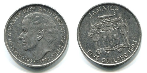 Dollars jamaica 1993 - 1993, cu-ni