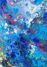 ORIGINAL Acrylbild Fluid