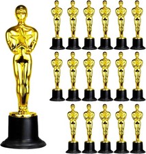 16 Stück Gold Awards Trophäen Statue Kunststoff Oscar-Trophäen für Party Feiern