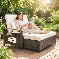 Outsunny Rattan Outdoor Daybed