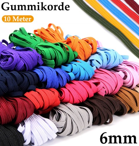 6mm gummiband gummikorde - 6mm,