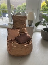 Sessel Stylisch Gold mit 2 Kissen Gold