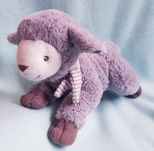 Nicotoy Plüschtier SCHAF LAMM mit SCHAL liegend grau 28cm NEUwertig