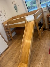 Massivholz-Hochbett 90x2m