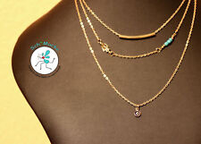 Multilayer-Halskette Anhänger Hand Auge Röhrchen Glücksbringer Geschenkidee