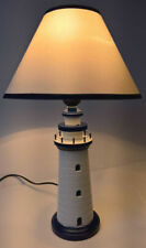 Elegante Tischlampe Tischleuchte Holz Leuchtturm Auswahl 3 Modelle - H 38/49cm