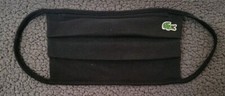 Lacoste Schwarz Baumwolle Gesichtsschutz Gesichtsbedeckung Maske KOSTENLOSER VERSAND