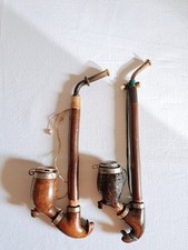 2 x antike Bruyere Garantie Jägerpfeife Gesteckpfeife, Choslovakia um 1920