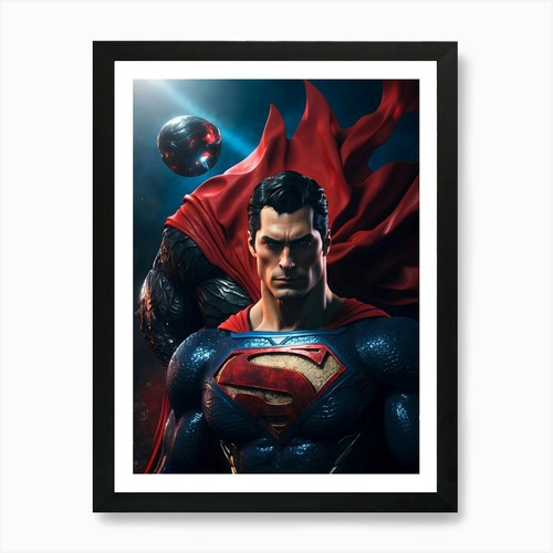 Superman kunstdruck gerahmt - 1,