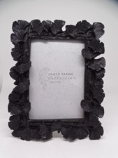 Schwarzer Bilderrahmen 16x20 cm – Glas, florales Muster, Gothic Look