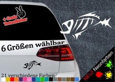 Autoaufkleber Fisch Piranha Tatoo -6 Größen- Sticker Hecht Aquarium Forelle JDM