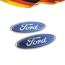 1pc FORD ABZEICHEN OVAL 150 x 60MM BLAU EMBLEM VORNE HINTEN FOCUS MONDEO TRANSIT
