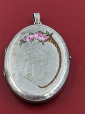 Medaillon jugendstil alpakka - medaillon,
