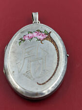 Medaillon Jugendstil Alpakka feinst versilbert