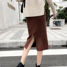 Damen Gestrickt Midirock