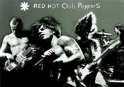Red hot chili peppers - hot, poster