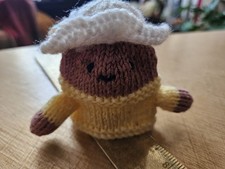 Handgestrickte fingerpuppe - handgestrickte,