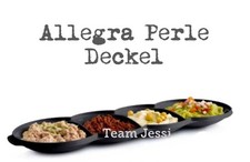 Tupperware Allegra Serviertop Perle Deckel Servierquartett/-schale Schwarz ?NEU