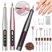 12-in-1 Nagelfräser Elektrische Nagelfeile Akku Profi Kabellos USB 35000 U/min