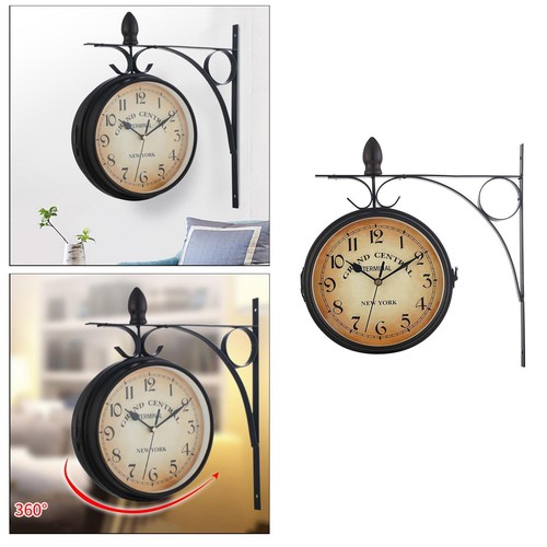 Retro doppelseitige wanduhr - retro,