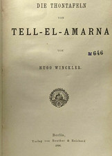 AMARNA LETTERS 1896 By Hugo