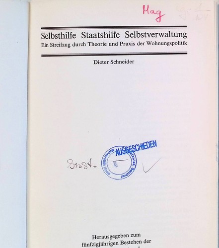Selbsthilfe staatshilfe - selbsthilfe,,