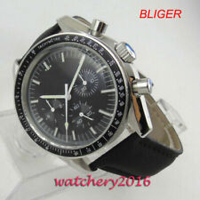 Militär 40mm Sterile Schwarz dial Leuchtzeiger Automatisch Uhr men's Wristwatch