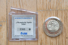 Gedenkmünze  Olympic Games  Lillehammer 1994  Feinsilber 999er  PP