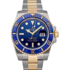 orig. Rolex Submariner Stahl/Gold Blau Keramik
