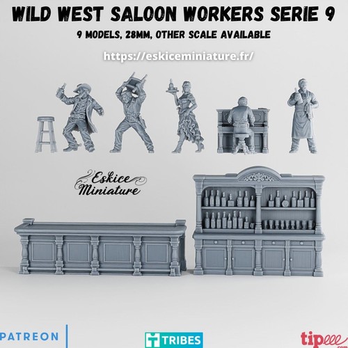 54mm unbemalt wild west saloon - wild,