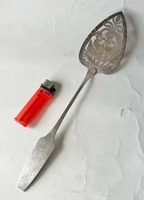 Nürnberg 13 Lot Silber Fischheber Fischvorleger Fisch Vorleger Biedermeier 32cm