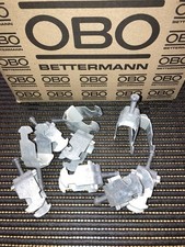 11x OBO Bügelschelle 16-22mm verzinkt mit Wanne C Profil Schiene Bügelschellen